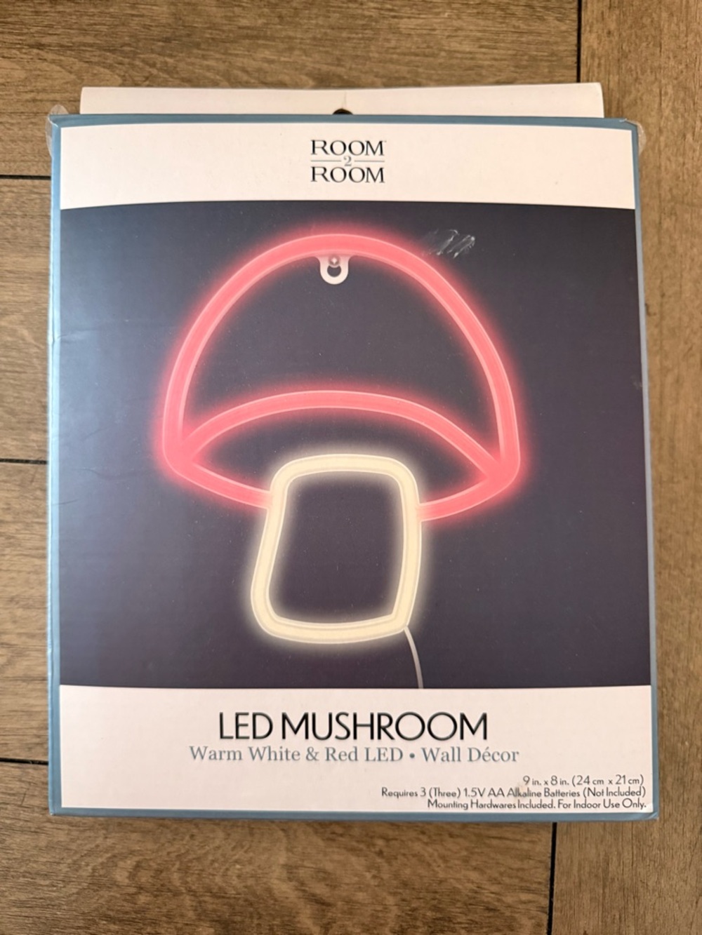 Room to Room LED Mushroom Wall Décor - Red & Warm White